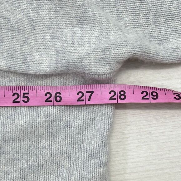 NWT BCBGMAXAZRIA Masha Knit Kimono Oversize Sweater M/L Light Gray Merino Wool - Picture 12 of 13